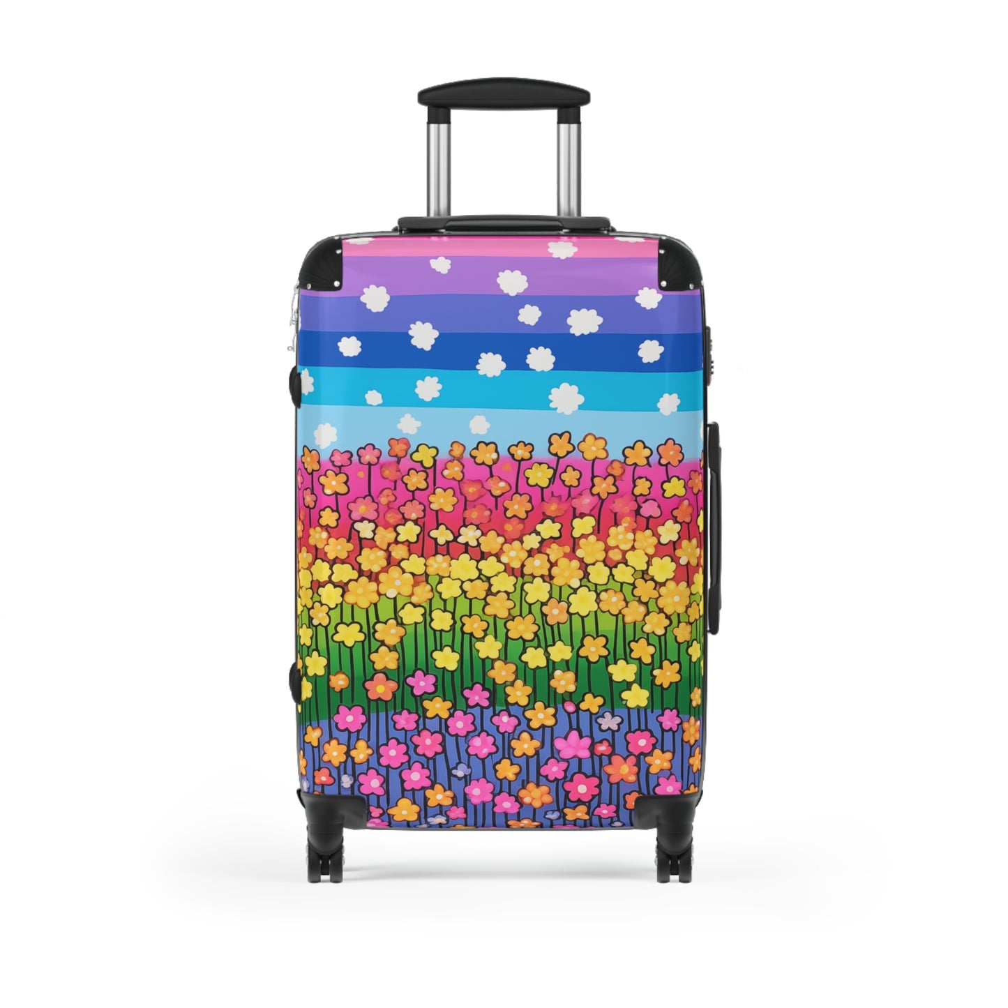 Rainbow Fields Forever Rolling Suitcase
