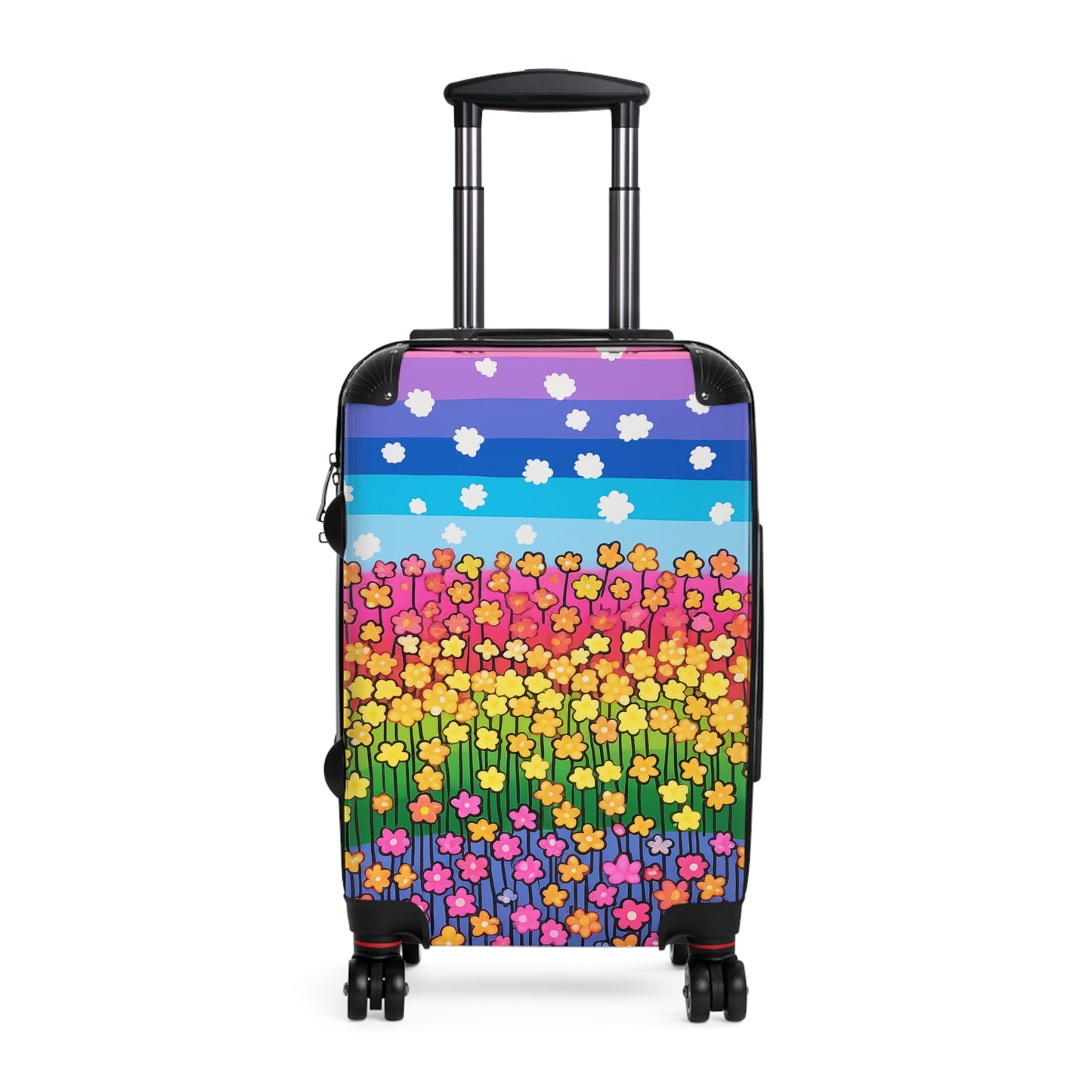 Rainbow Fields Forever Rolling Suitcase