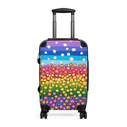 Rainbow Fields Forever Rolling Suitcase