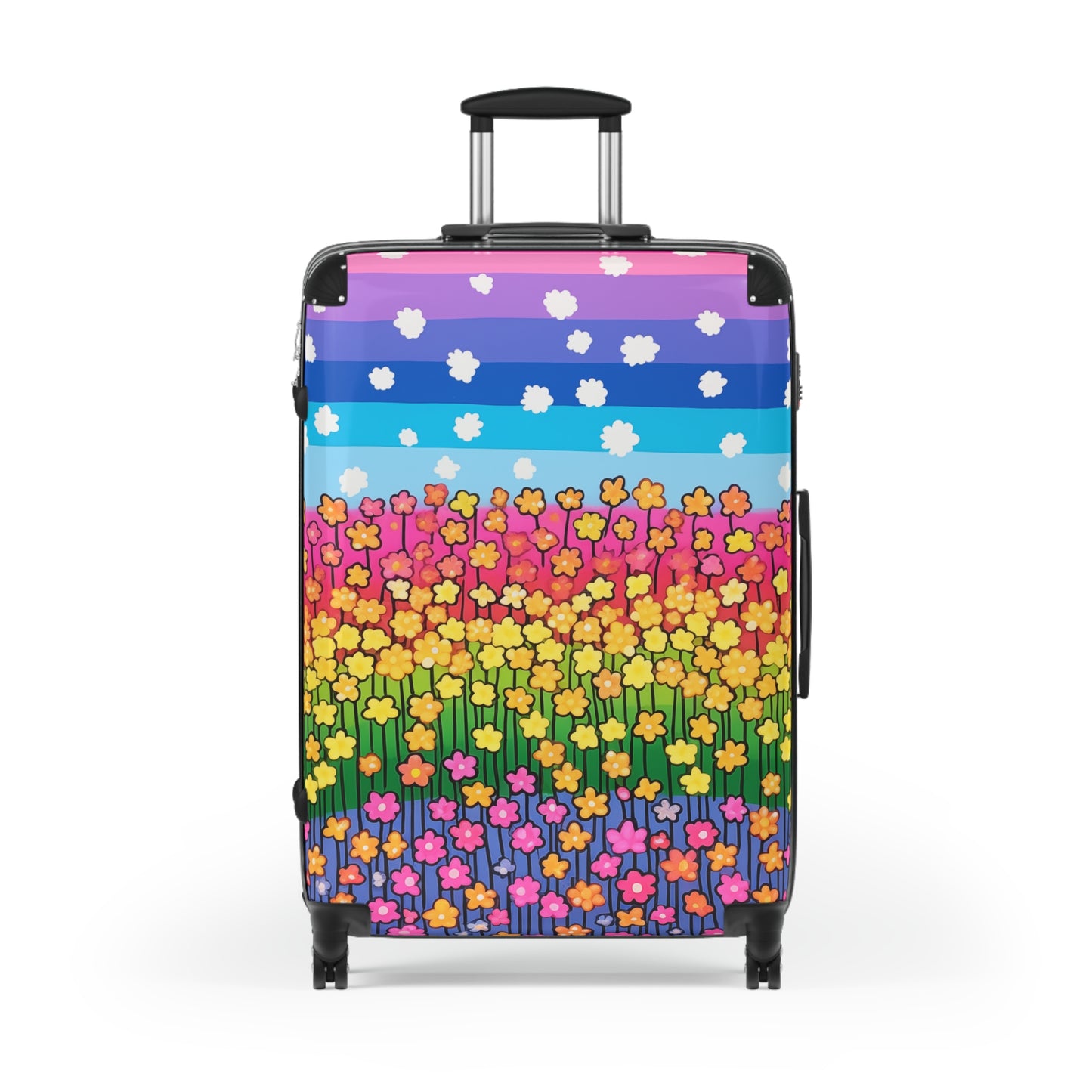Rainbow Fields Forever Rolling Suitcase