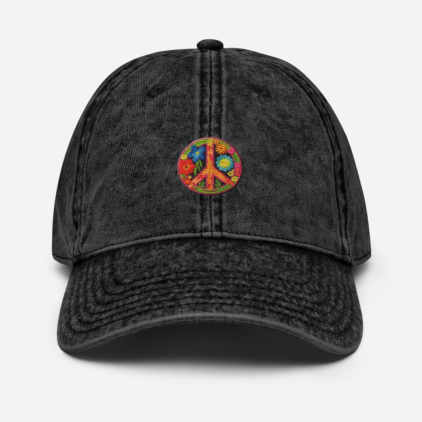 Vintage Cotton Twill Peace and Love Cap