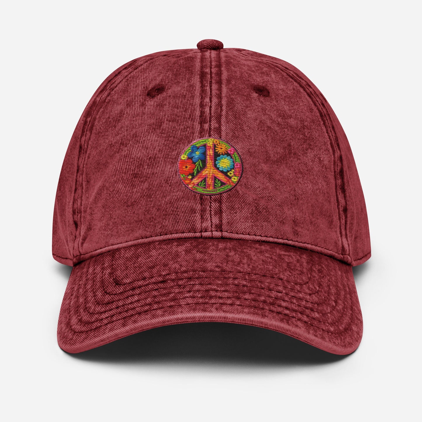 Vintage Cotton Twill Peace and Love Cap