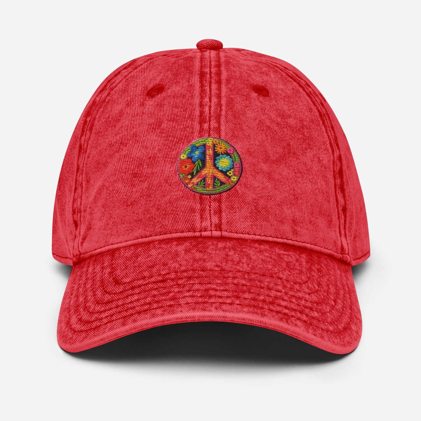 Vintage Cotton Twill Peace and Love Cap