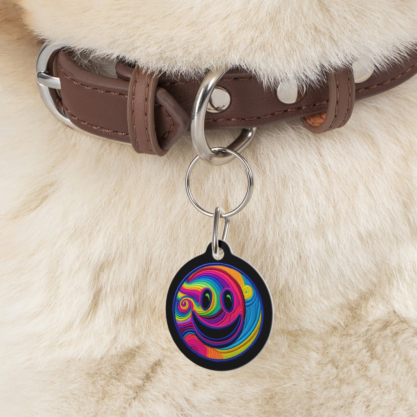 Psychedelic Pet Collar Tag