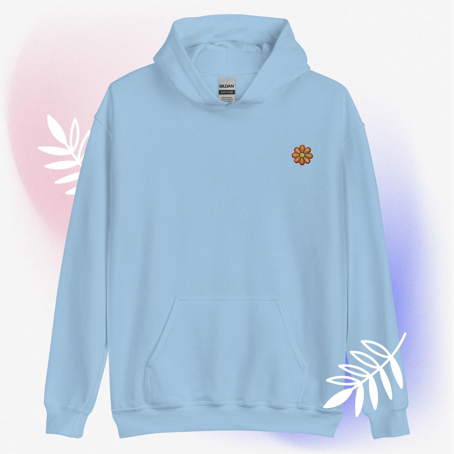 Whimsical Wildflower Embroidered Hoodie