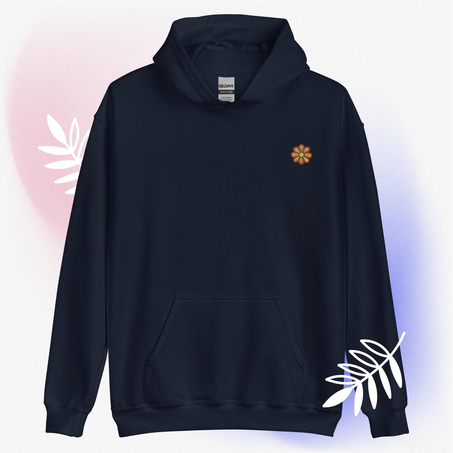 Whimsical Wildflower Embroidered Hoodie