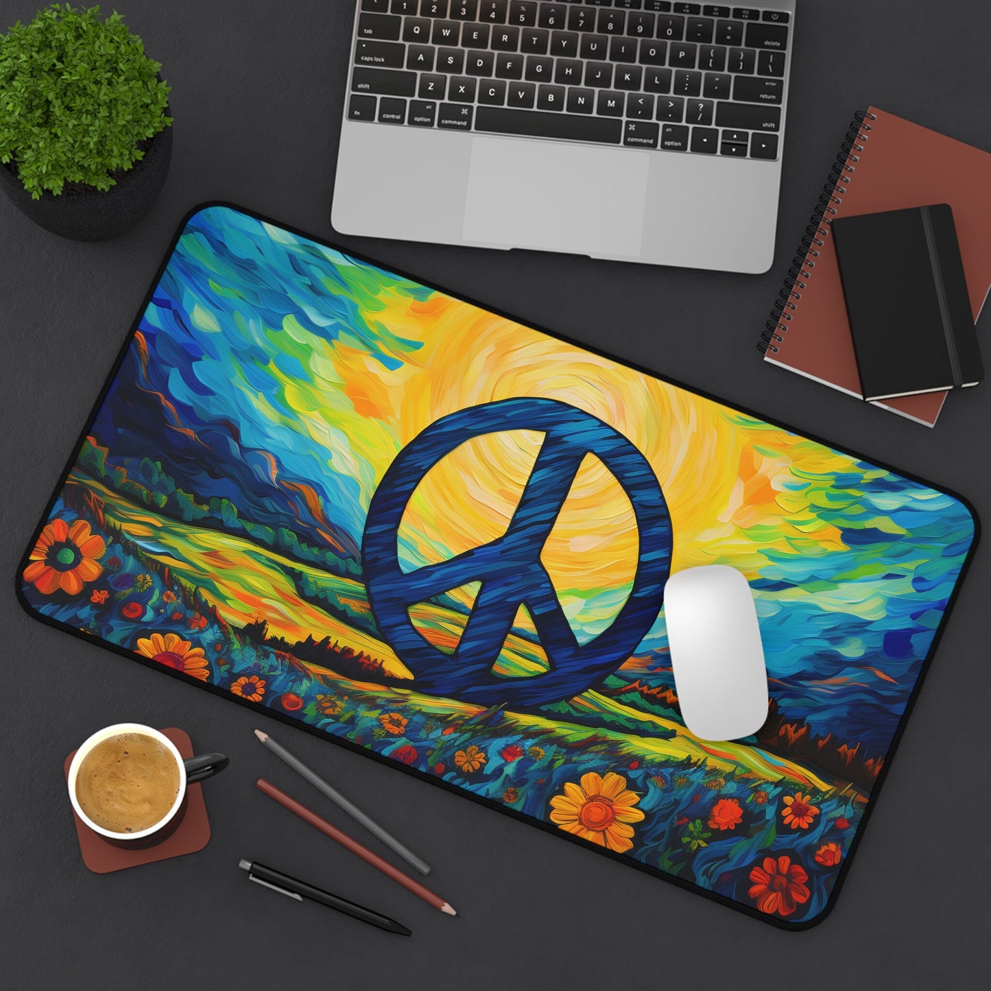 Peaceful Fields Desk Mat