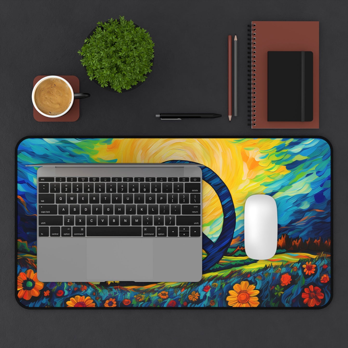Peaceful Fields Desk Mat