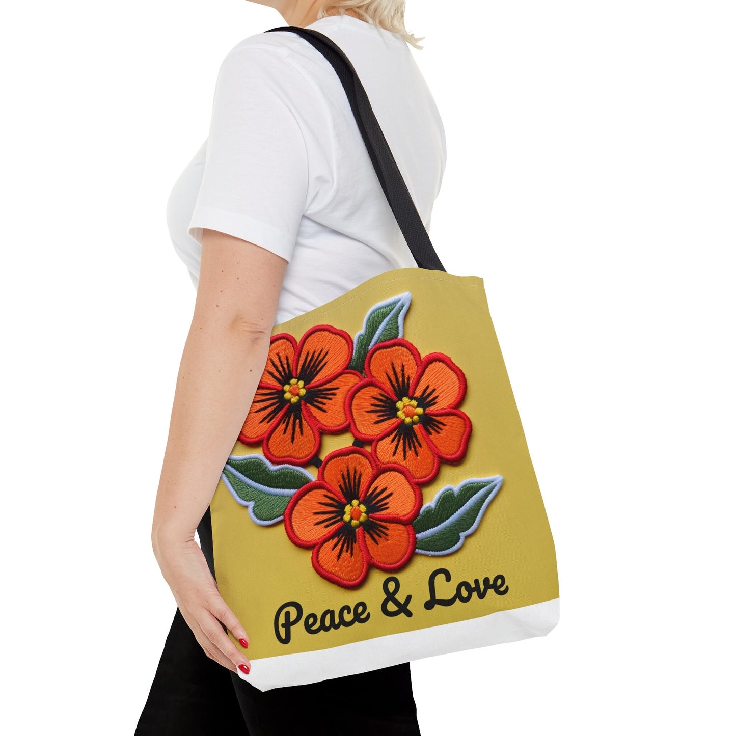 Peace and Love Tote Bag