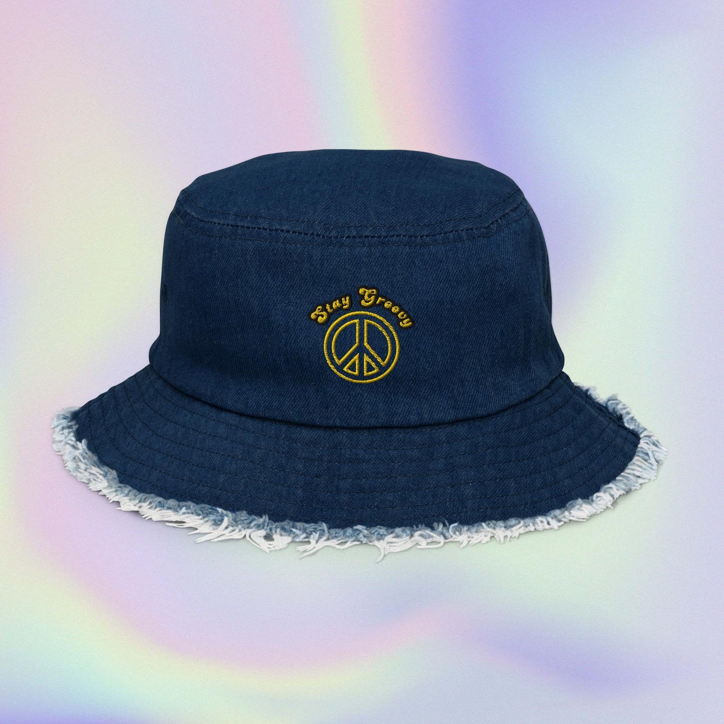 Stay Groovy Sunshade Denim Bucket Hat