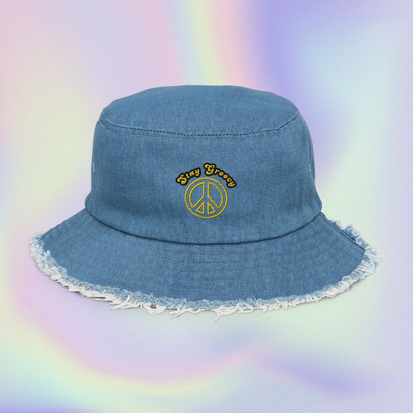 Stay Groovy Sunshade Denim Bucket Hat