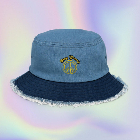 Stay Groovy Sunshade Denim Bucket Hat