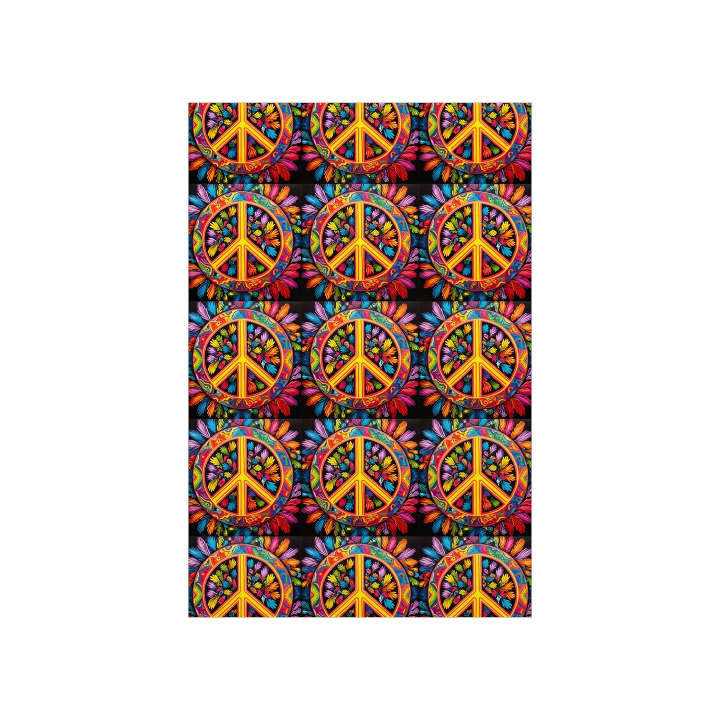 Premium Matte Vertical Poster Feathery Peace Symbol