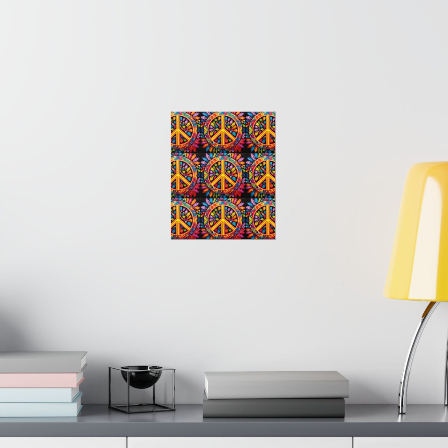 Premium Matte Vertical Poster Feathery Peace Symbol