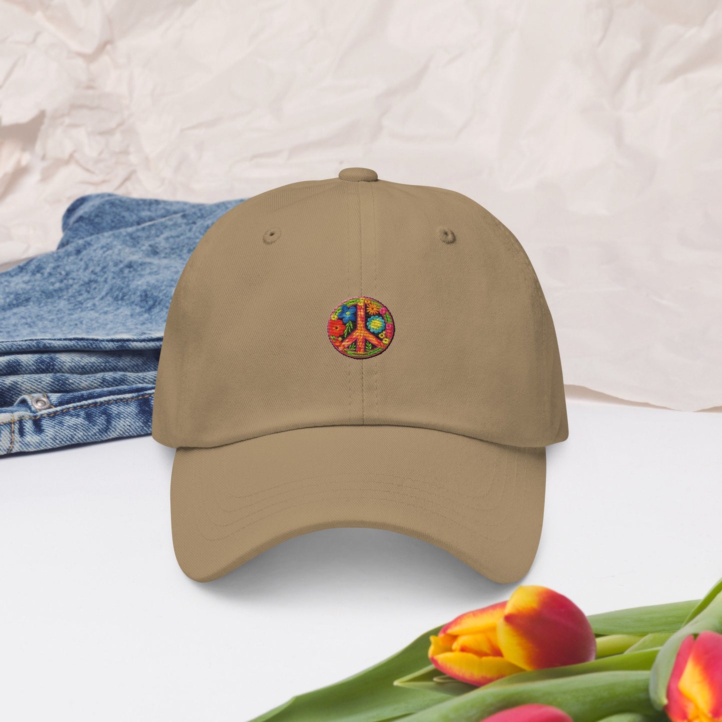 Peace and Love Dad hat