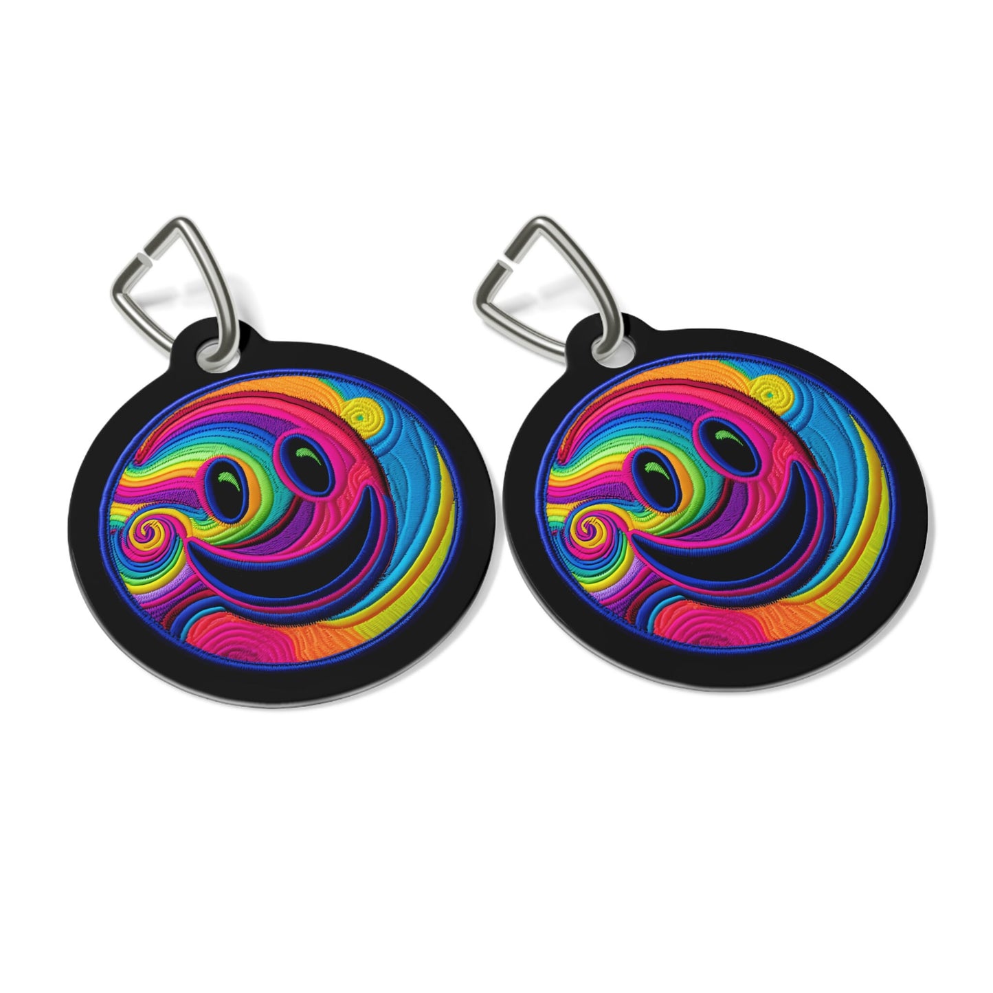 Psychedelic Pet Collar Tag