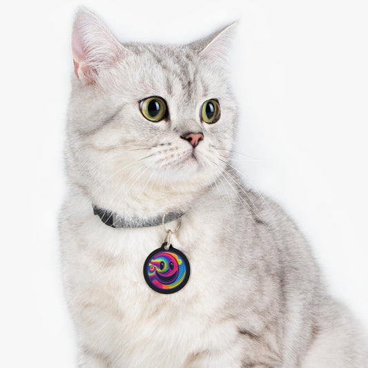 Psychedelic Pet Collar Tag