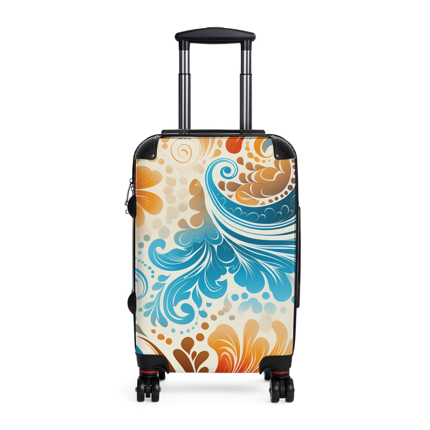 Groovy Paisley Blue White and Gold Suitcase