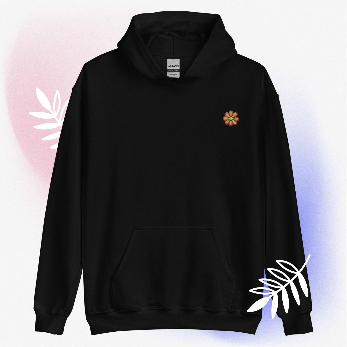 Whimsical Wildflower Embroidered Hoodie
