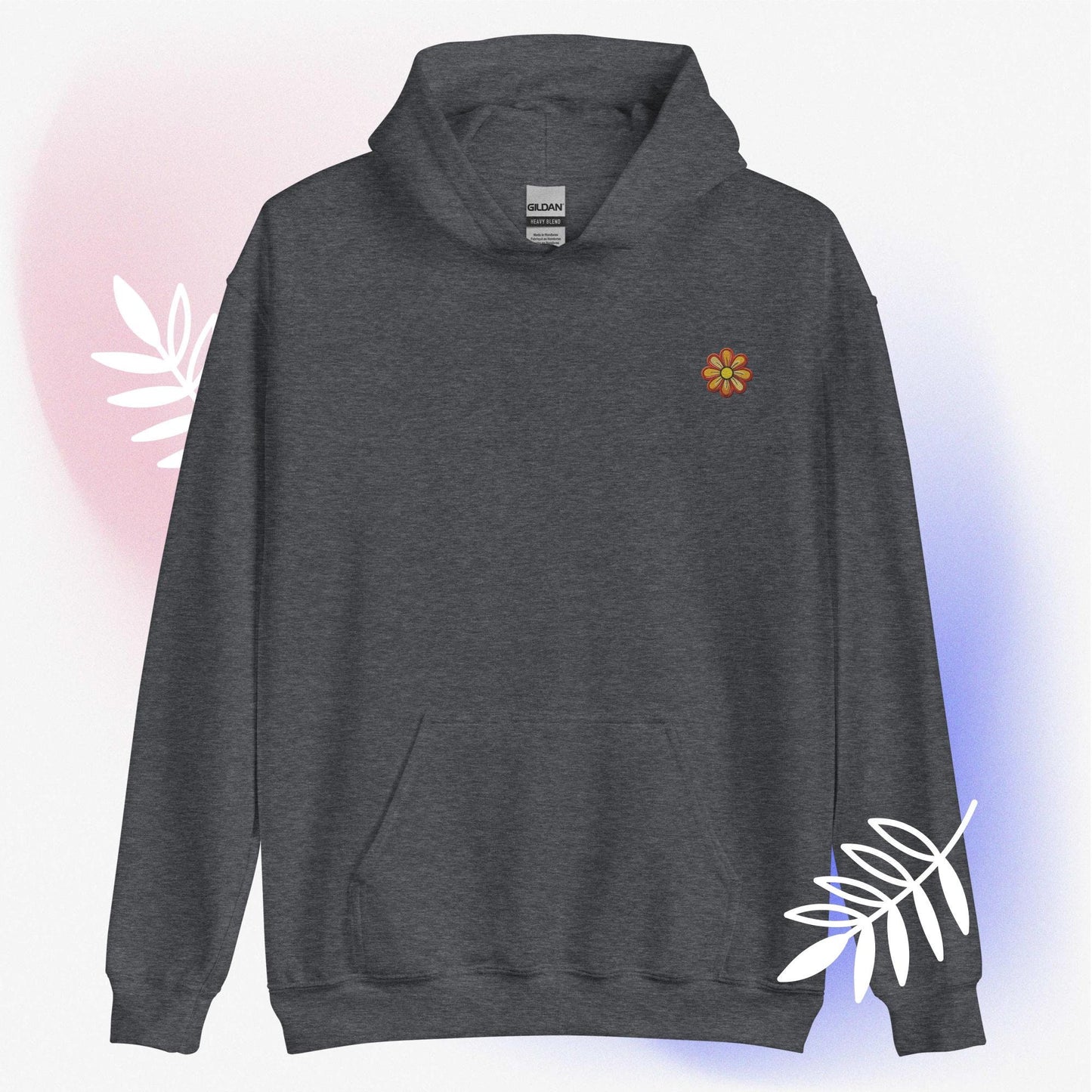 Whimsical Wildflower Embroidered Hoodie