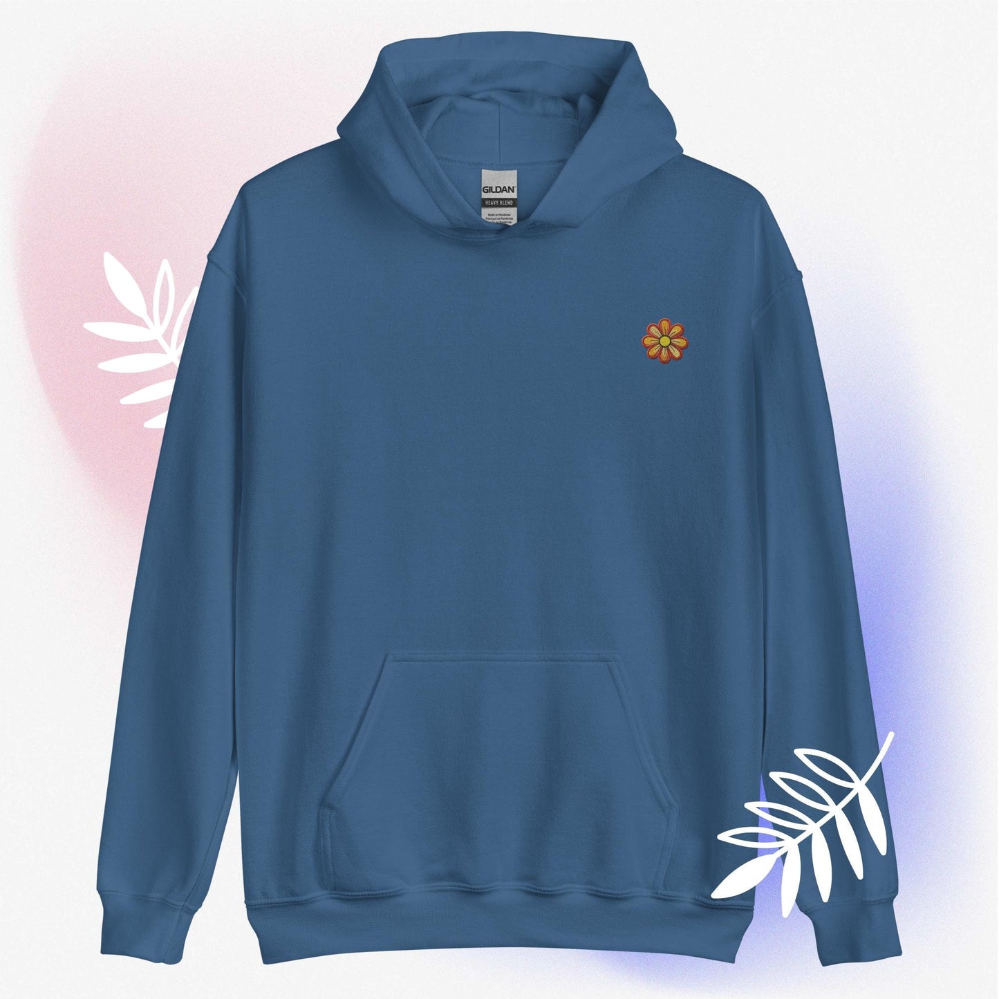 Whimsical Wildflower Embroidered Hoodie