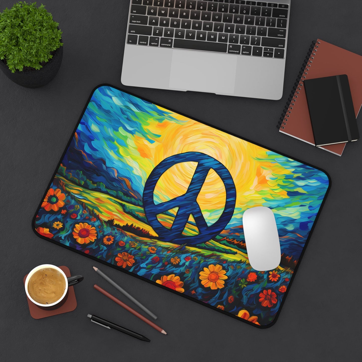 Peaceful Fields Desk Mat