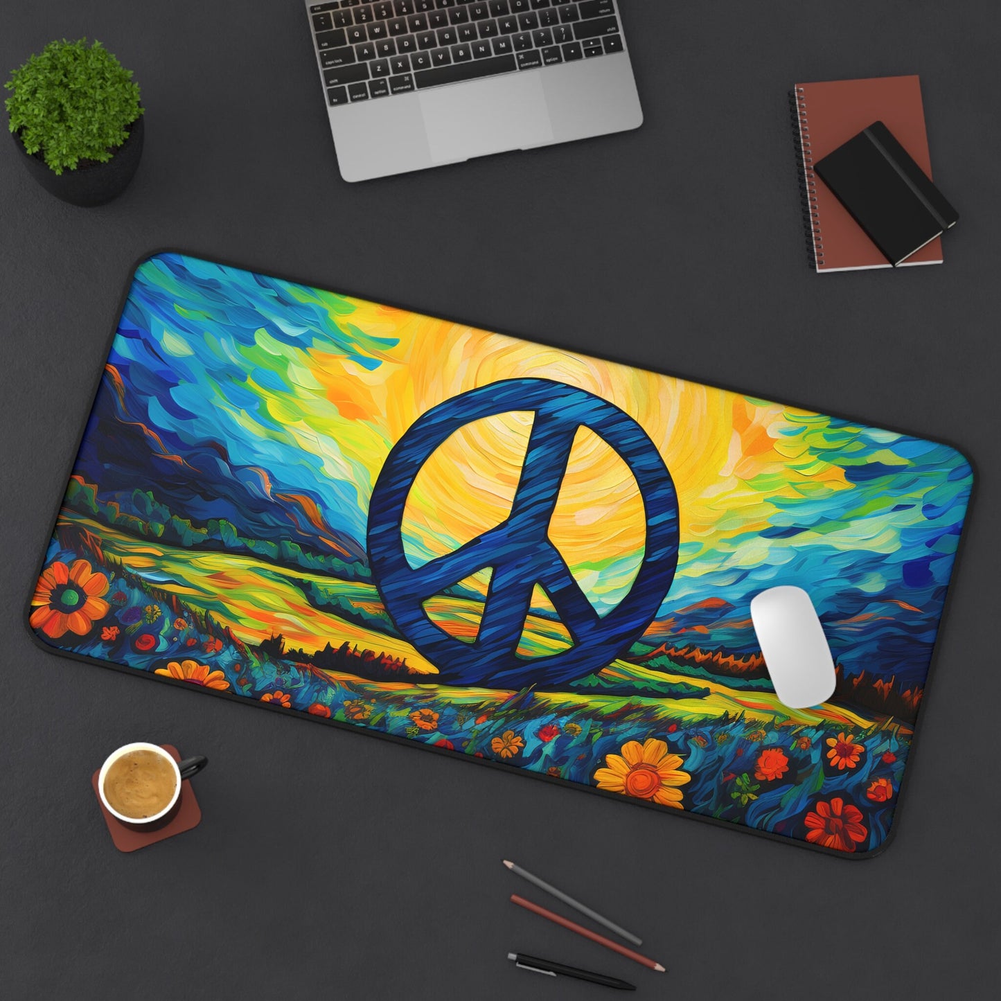 Peaceful Fields Desk Mat