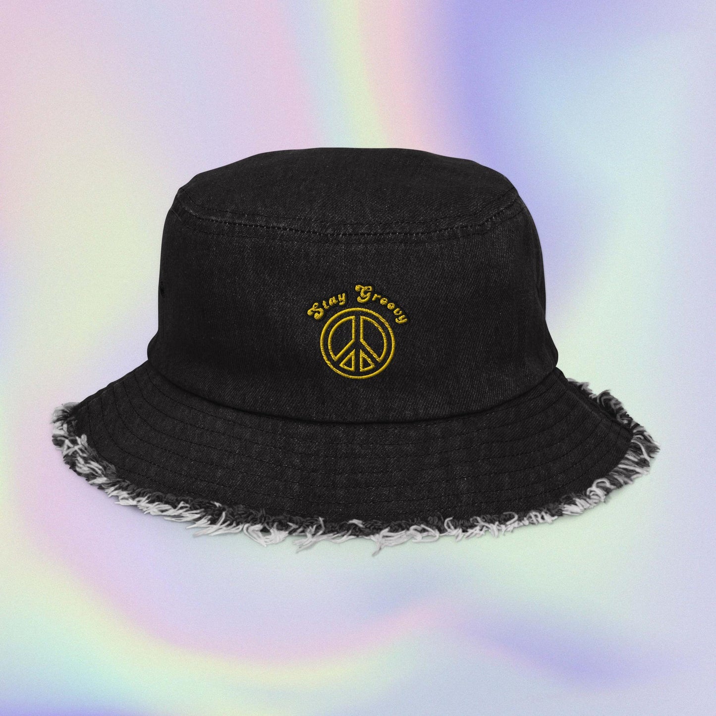 Stay Groovy Sunshade Denim Bucket Hat